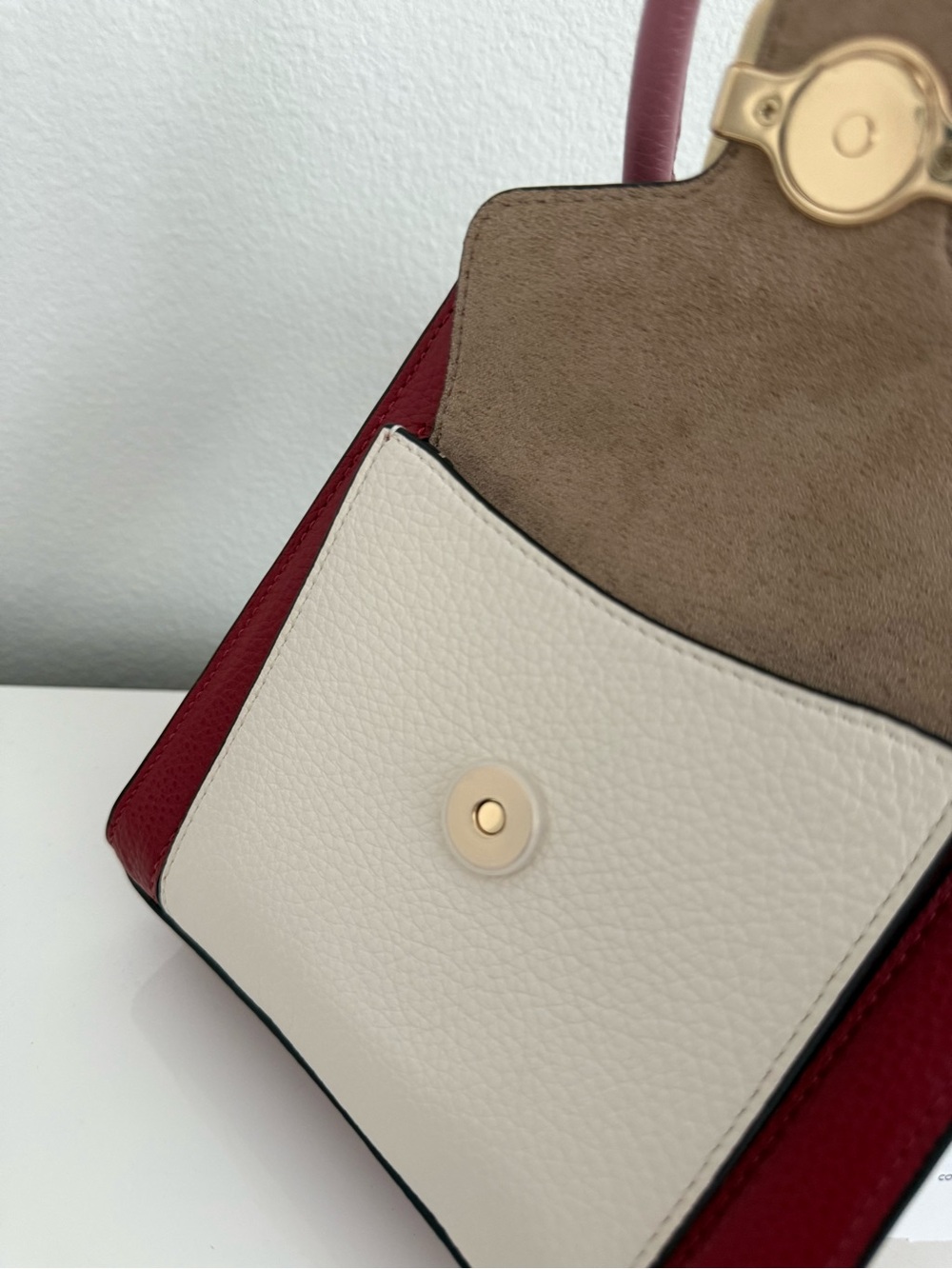 Coach Pink and Red Colorblock Mini Purse - Picture 10 of 11